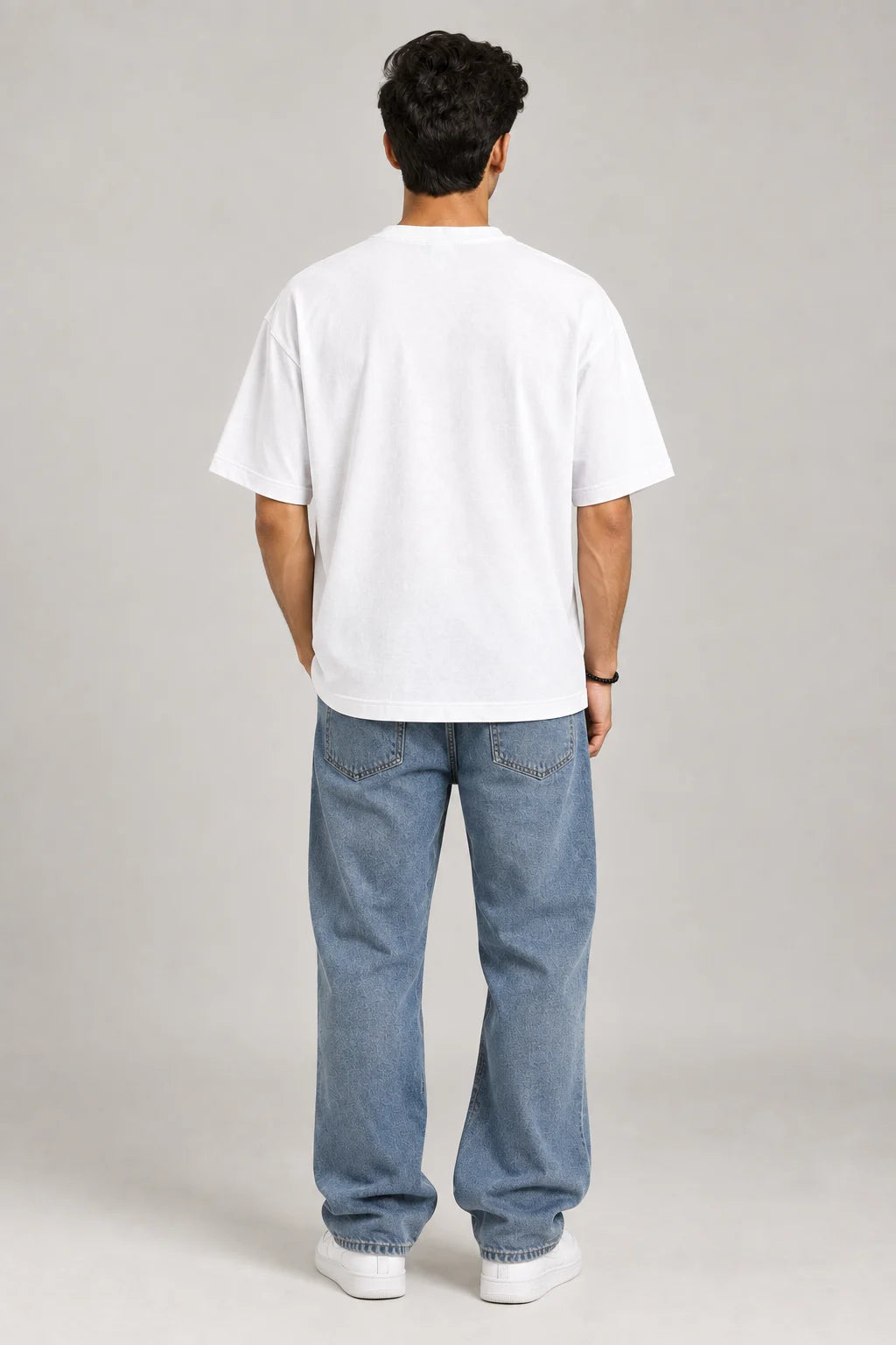 SOLID WHITE 240 GSM FRENCH TERRY OVERSIZED T-SHIRT